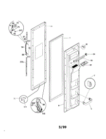 Freezer Door parts for Kenmore Refrigerator 253.59683990 (25359683990, 253 59683990) from AppliancePartsPros.com
