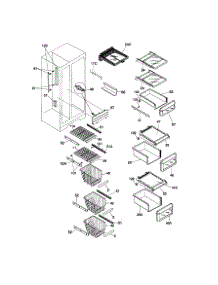 Shelves parts for Kenmore Refrigerator 253.59683990 (25359683990, 253 59683990) from AppliancePartsPros.com