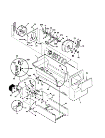 Ice Container parts for Kenmore Refrigerator 253.59683992 (25359683992, 253 59683992) from AppliancePartsPros.com