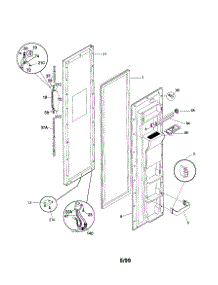Freezer Door parts for Kenmore Refrigerator 253.59689990 (25359689990, 253 59689990) from AppliancePartsPros.com