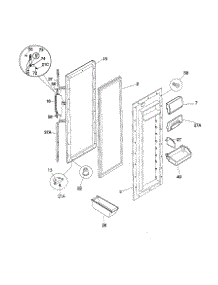 Refrigerator Door parts for Kenmore Refrigerator 253.59689990 (25359689990, 253 59689990) from AppliancePartsPros.com