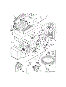 Ice Maker parts for Kenmore Refrigerator 253.59689990 (25359689990, 253 59689990) from AppliancePartsPros.com