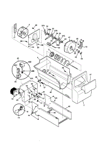 Ice Container parts for Kenmore Refrigerator 253.59689993 (25359689993, 253 59689993) from AppliancePartsPros.com