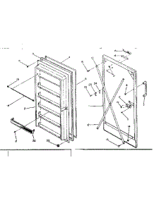 Door Parts parts for Kenmore Freezer 253.6025130 (2536025130, 253 6025130) from AppliancePartsPros.com