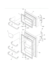 Door parts for Kenmore Refrigerator 253.60525306 (25360525306, 253 60525306) from AppliancePartsPros.com