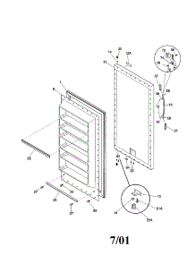 Door parts for Kenmore Refrigerator 253.60721003 (25360721003, 253 60721003) from AppliancePartsPros.com