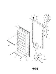 Door parts for Kenmore Refrigerator 253.60721004 (25360721004, 253 60721004) from AppliancePartsPros.com