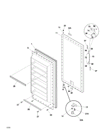 Door parts for Kenmore Refrigerator 253.60721005 (25360721005, 253 60721005) from AppliancePartsPros.com