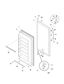 Door parts for Kenmore Refrigerator 253.60721007 (25360721007, 253 60721007) from AppliancePartsPros.com