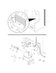 System parts for Kenmore Refrigerator 253.60722001 (25360722001, 253 60722001) from AppliancePartsPros.com