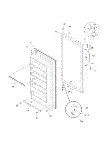Door parts for Kenmore Refrigerator 253.60722002 (25360722002, 253 60722002) from AppliancePartsPros.com