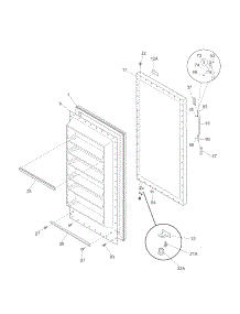 Door parts for Kenmore Refrigerator 253.60722008 (25360722008, 253 60722008) from AppliancePartsPros.com