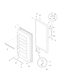 Door parts for Kenmore Refrigerator 253.60722011 (25360722011, 253 60722011) from AppliancePartsPros.com