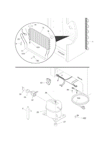 System parts for Kenmore Refrigerator 253.60722011 (25360722011, 253 60722011) from AppliancePartsPros.com