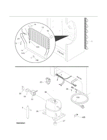 System parts for Kenmore Refrigerator 253.60722013 (25360722013, 253 60722013) from AppliancePartsPros.com