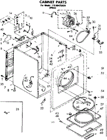 Cabinet Parts parts for Kenmore Dryer 110.86475920 (11086475920, 110 86475920) from AppliancePartsPros.com