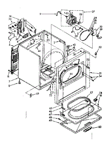 Cabinet Parts parts for Kenmore Dryer 110.86477600 (11086477600, 110 86477600) from AppliancePartsPros.com