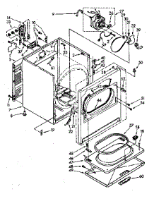 Cabinet parts for Kenmore Dryer 110.86477810 (11086477810, 110 86477810) from AppliancePartsPros.com