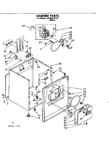 Cabinet Parts parts for Kenmore Dryer 110.86515110 (11086515110, 110 86515110) from AppliancePartsPros.com