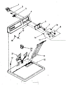 Top And Console Parts parts for Kenmore Dryer 110.86515120 (11086515120, 110 86515120) from AppliancePartsPros.com