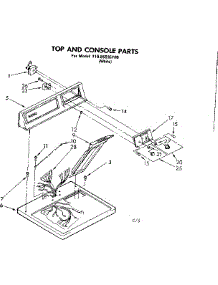 Top And Console Parts parts for Kenmore Dryer 110.86535100 (11086535100, 110 86535100) from AppliancePartsPros.com