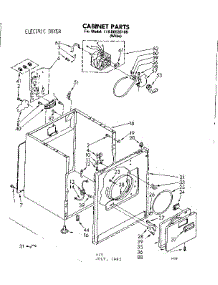 Cabinet Parts parts for Kenmore Dryer 110.86535100 (11086535100, 110 86535100) from AppliancePartsPros.com