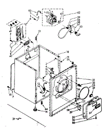 Cabinet Parts parts for Kenmore Dryer 110.86535120 (11086535120, 110 86535120) from AppliancePartsPros.com