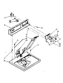 Top And Console Parts parts for Kenmore Dryer 110.86535120 (11086535120, 110 86535120) from AppliancePartsPros.com