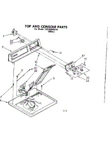 Top And Console Parts parts for Kenmore Dryer 110.86545100 (11086545100, 110 86545100) from AppliancePartsPros.com