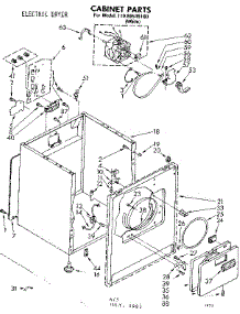 Cabinet Parts parts for Kenmore Dryer 110.86545100 (11086545100, 110 86545100) from AppliancePartsPros.com