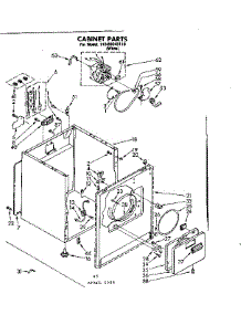 Cabinet Parts parts for Kenmore Dryer 110.86545110 (11086545110, 110 86545110) from AppliancePartsPros.com