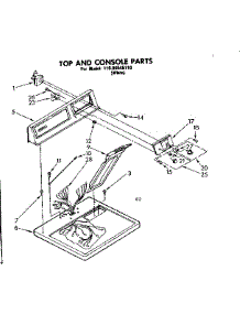 Top And Console Parts parts for Kenmore Dryer 110.86545110 (11086545110, 110 86545110) from AppliancePartsPros.com