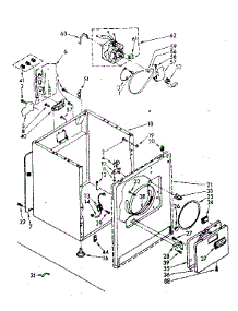 Cabinet Parts parts for Kenmore Dryer 110.86545120 (11086545120, 110 86545120) from AppliancePartsPros.com