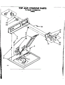 Top And Console Parts parts for Kenmore Dryer 110.86557110 (11086557110, 110 86557110) from AppliancePartsPros.com