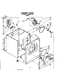Cabinet Parts parts for Kenmore Dryer 110.86557110 (11086557110, 110 86557110) from AppliancePartsPros.com