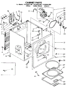 Cabinet Parts parts for Kenmore Dryer 110.86561600 (11086561600, 110 86561600) from AppliancePartsPros.com
