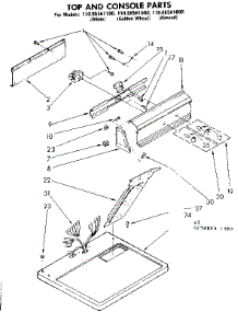 Top And Console Parts parts for Kenmore Dryer 110.86561600 (11086561600, 110 86561600) from AppliancePartsPros.com