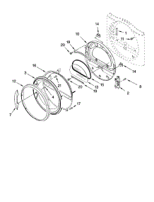 Door Parts, Optional Parts parts for Kenmore Dryer 110.86562500 (11086562500, 110 86562500) from AppliancePartsPros.com