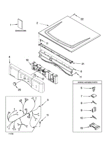 Top And Console Parts parts for Kenmore Dryer 110.86562500 (11086562500, 110 86562500) from AppliancePartsPros.com