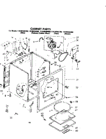 Cabinet Parts parts for Kenmore Dryer 110.86566300 (11086566300, 110 86566300) from AppliancePartsPros.com