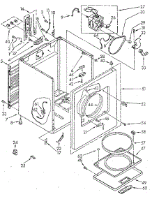 Cabinet parts for Kenmore Dryer 110.86566310 (11086566310, 110 86566310) from AppliancePartsPros.com
