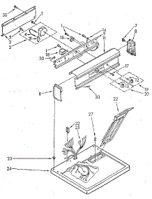 Top And Console parts for Kenmore Dryer 110.86566610 (11086566610, 110 86566610) from AppliancePartsPros.com