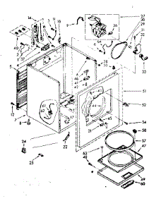 Cabinet Parts parts for Kenmore Dryer 110.86568610 (11086568610, 110 86568610) from AppliancePartsPros.com