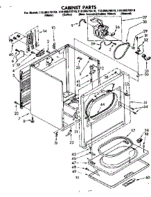 Cabinet Parts parts for Kenmore Dryer 110.86570810 (11086570810, 110 86570810) from AppliancePartsPros.com