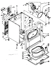 Cabinet Parts parts for Kenmore Dryer 110.86570820 (11086570820, 110 86570820) from AppliancePartsPros.com