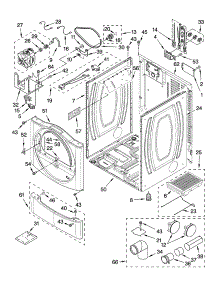 Cabinet Parts parts for Kenmore Dryer 110.86572500 (11086572500, 110 86572500) from AppliancePartsPros.com