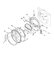 Door Parts, Optional Parts (Not Included) parts for Kenmore Dryer 110.86572500 (11086572500, 110 86572500) from AppliancePartsPros.com