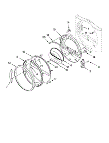 Door Parts, Optional Parts (Not Included) parts for Kenmore Dryer 110.86572501 (11086572501, 110 86572501) from AppliancePartsPros.com