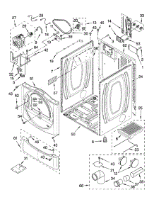Cabinet Parts parts for Kenmore Dryer 110.86572501 (11086572501, 110 86572501) from AppliancePartsPros.com