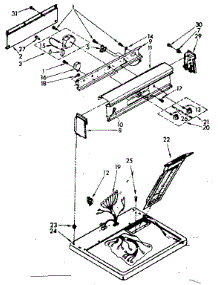 Top And Console Parts parts for Kenmore Dryer 110.86572720 (11086572720, 110 86572720) from AppliancePartsPros.com